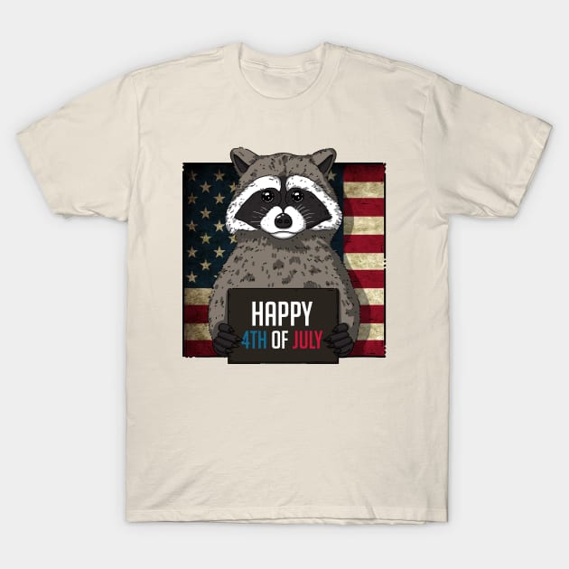 Happy 4th Of July T-Shirt by Luna Illustration